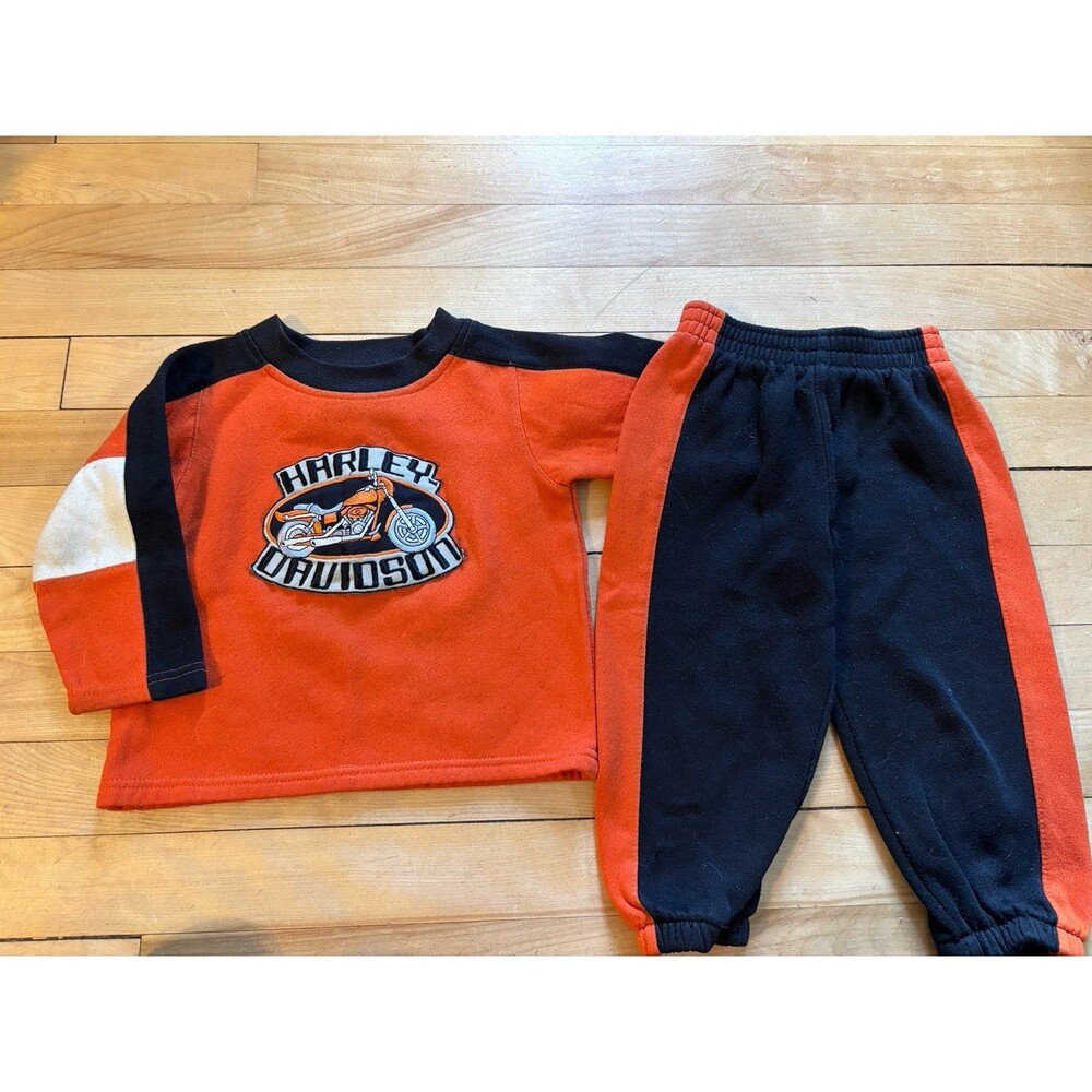 Harley-Davidson motorcycles toddler 2t sweatpants sweatshirt set outfit VTG